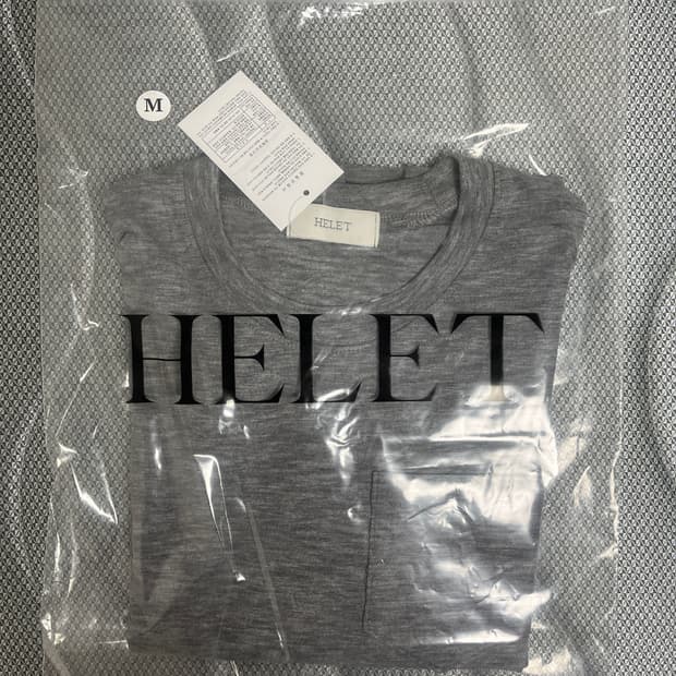 HELET 헬렛 SLUB POCKET SLIM CREWNECK TEE [