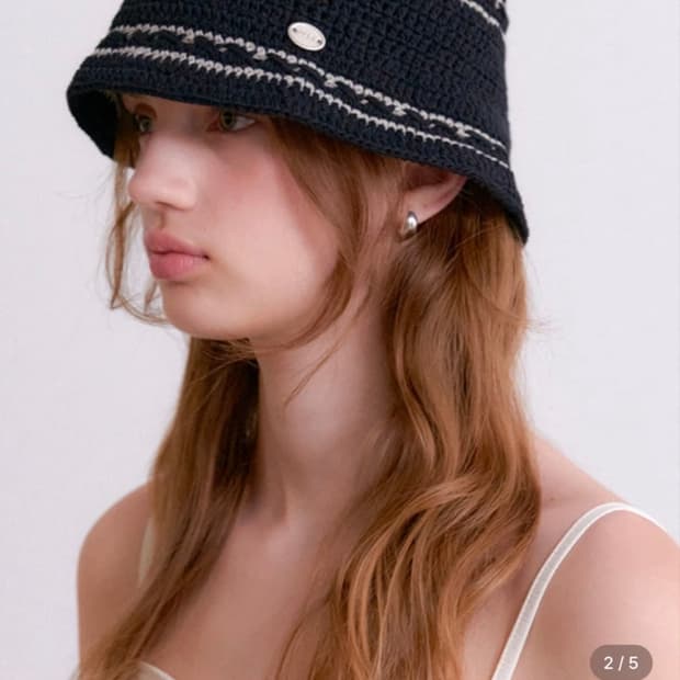 오블라 핸드 크로셰 코튼 버킷햇