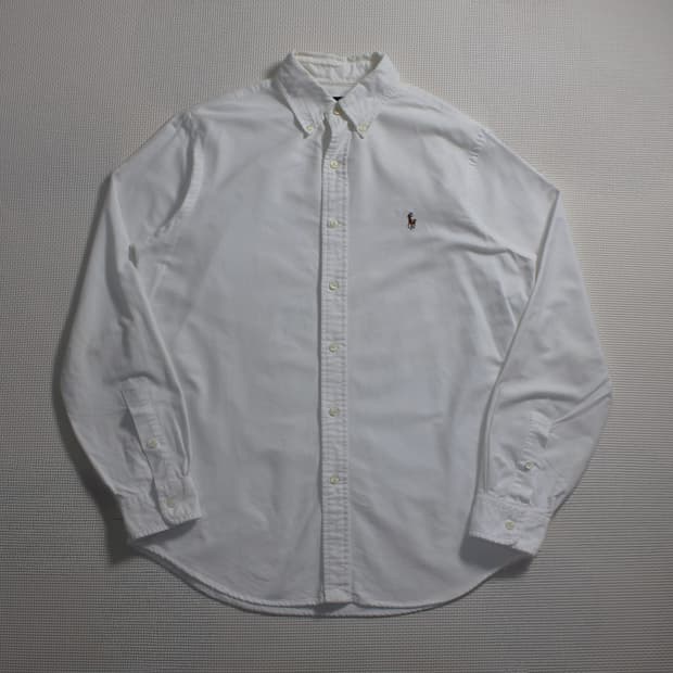 Polo 폴로 랄프로렌 화이트 아이코닉 옥스포드 셔츠 (큐알신형)