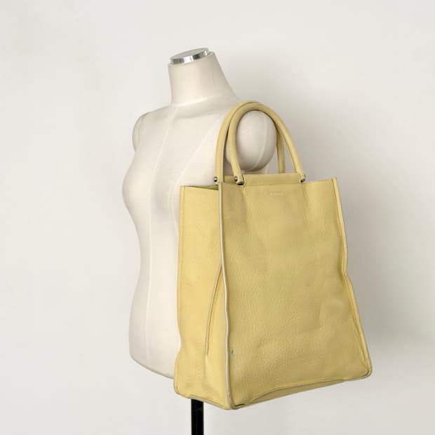 질 샌더 레더 토트백