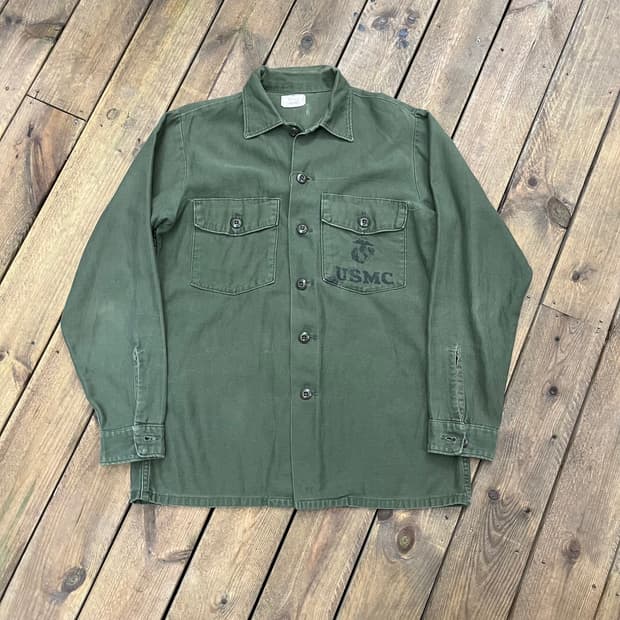 60s~70s 빈티지 미군 오리지널 OG-107 유틸리티 셔츠