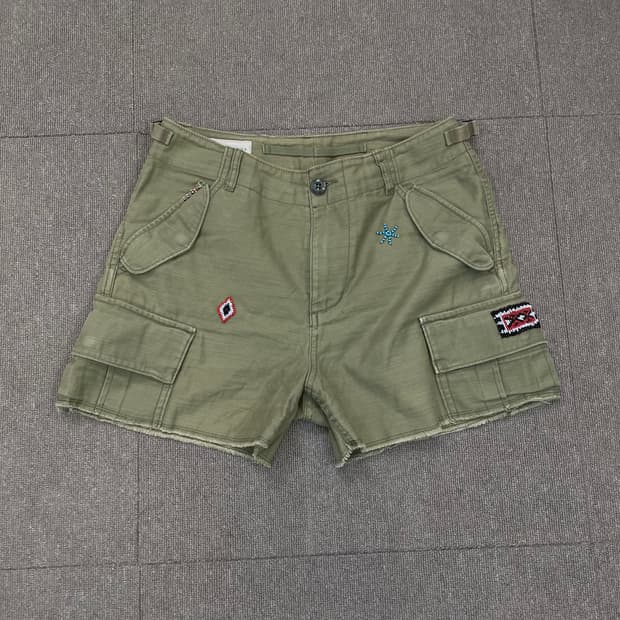 polo 데님앤서플라이 우먼스 올리브 카고 숏츠 