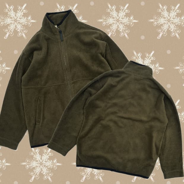 Manchury 브라운 플리스 집업 후리스 오버핏 카키브라운 히피 