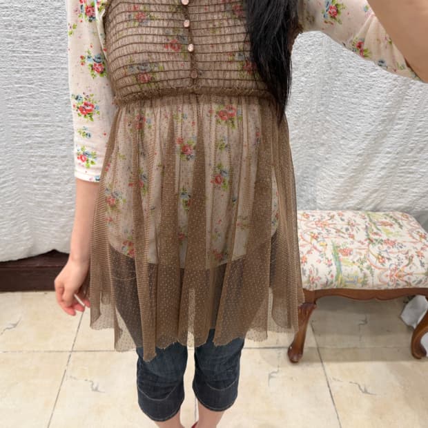 latte sheer bustier
