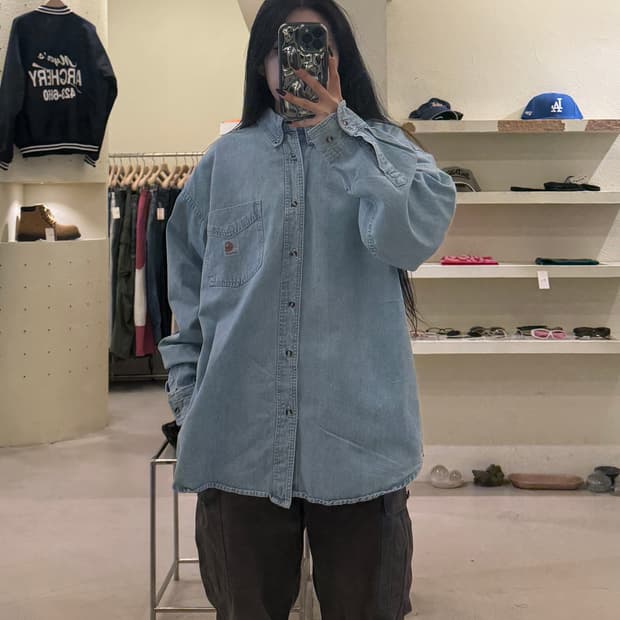 칼하트 워싱 데님 셔츠 U1296