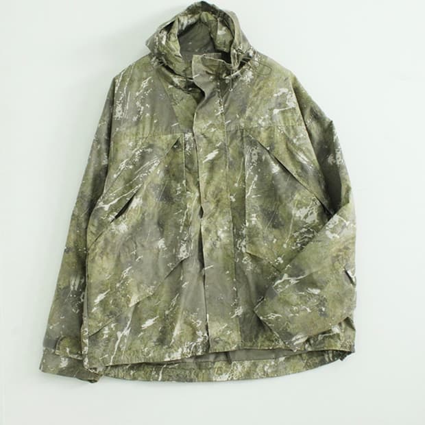 [FREE] 타이다이 패턴 프린팅 후드 아노락