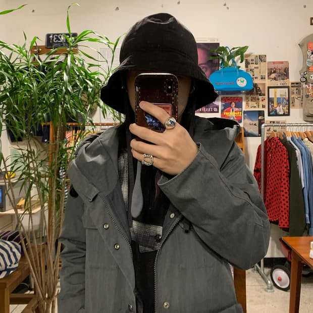 노스페이스 퍼플라벨 그레이 마운틴 파카