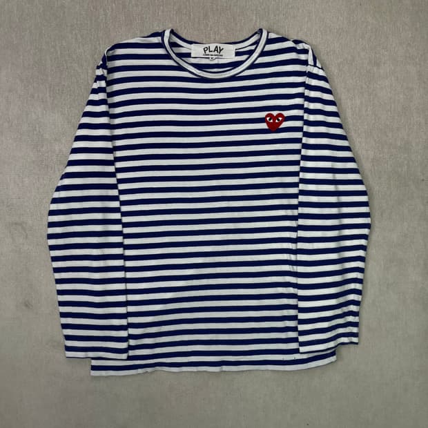 95 꼼데가르송 스트라이프 롱슬리브 티셔츠