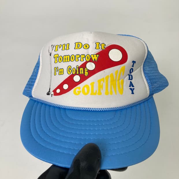 90s Trucker Hat (white/steel blue)