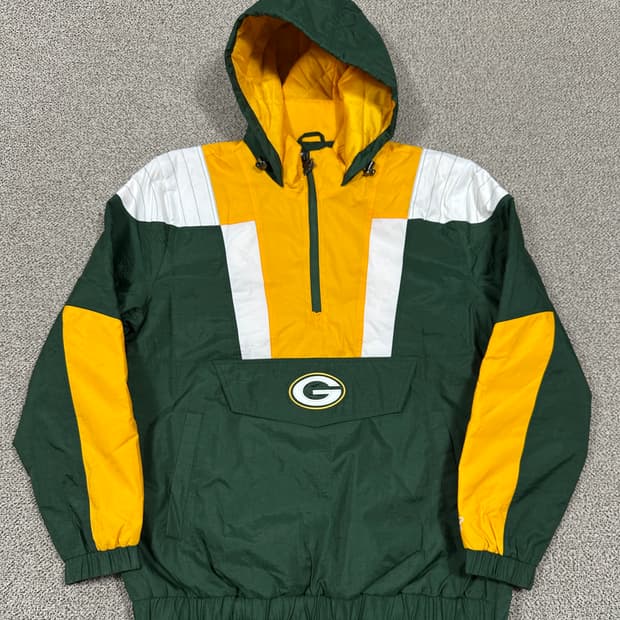 90s 스타터 그린베이 패커스 아노락 풀오버 자켓 L