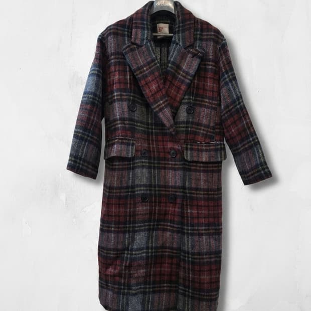 8 seconds 체크 코트 XS