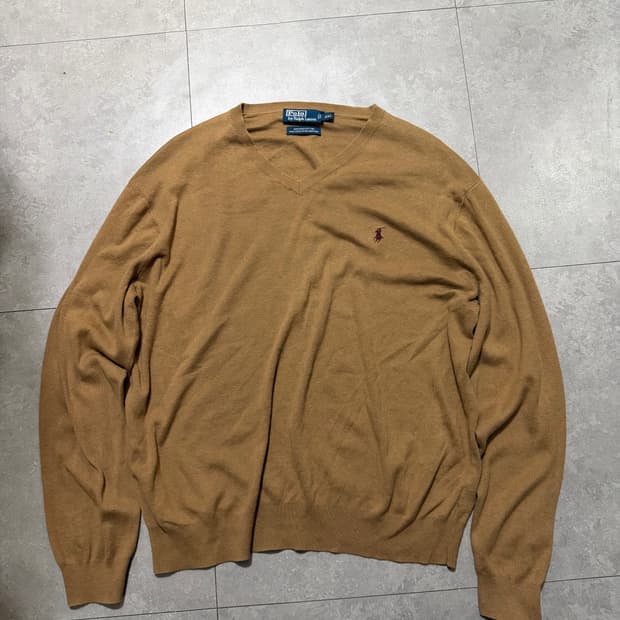00s 랄프로렌 폴로 베이지컬러 피마코튼 빈티지 니트 110size 