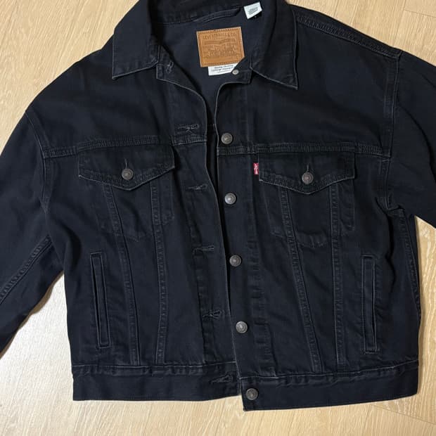리바이스 흑청 데님 자켓