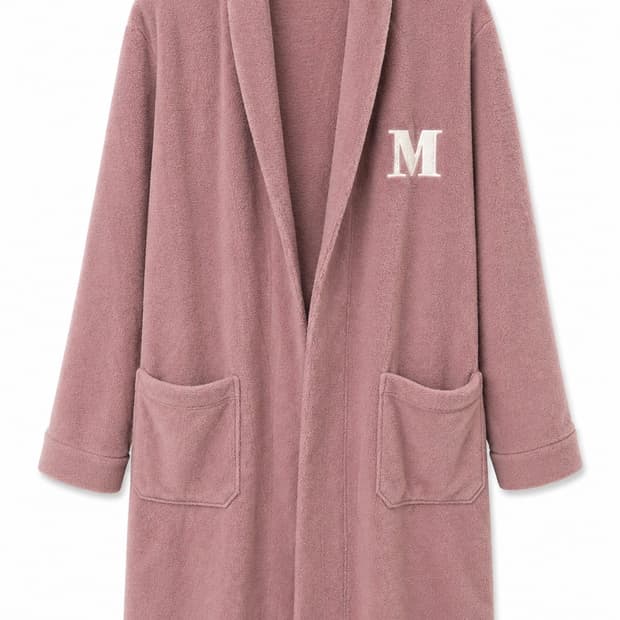 이미스 후리스 로브 가운 핑크 S