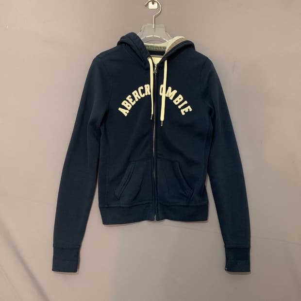 S 아베크롬비 네이비 기모 후드집업
