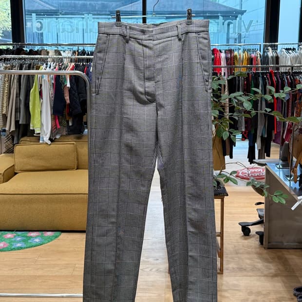 mm6 블랙 화이트 하운드투스 슬랙스 팬츠 