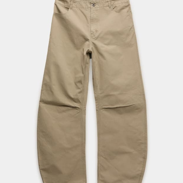 쿠어 딥 커브드 워시드 코튼팬츠