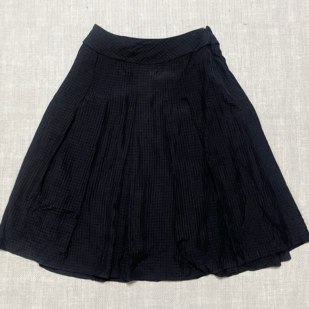 일본 빈티지 미디 주름치마 레이어드