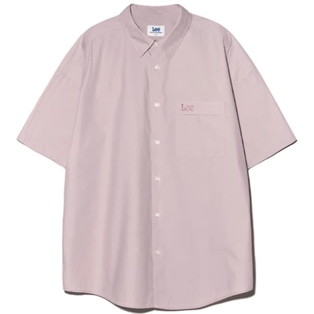 [Lee] 리 페이퍼 코튼 오버핏 반팔 셔츠 핑크S