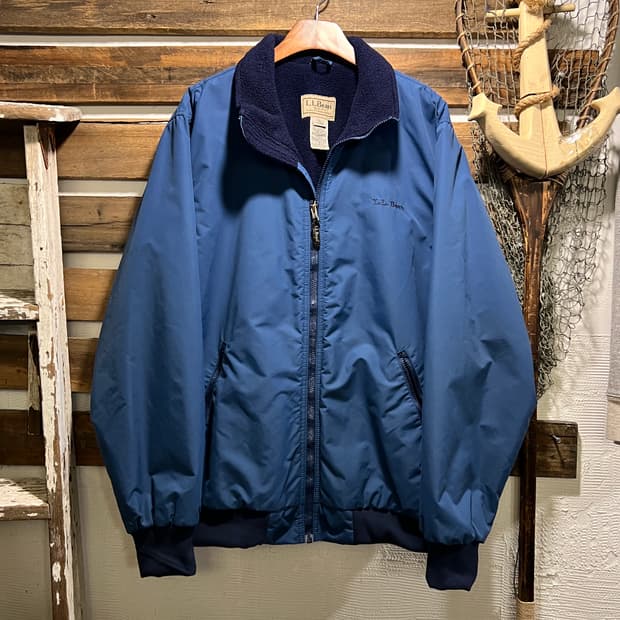 [XL]엘엘빈 USA 플리스 라이닝 네이비 웜업 자켓