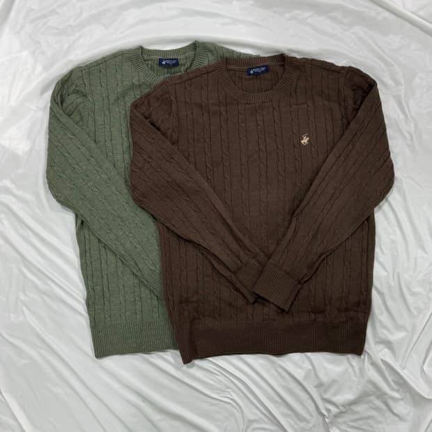 베버리힐즈 폴로 클럽 꽈배기 니트 95