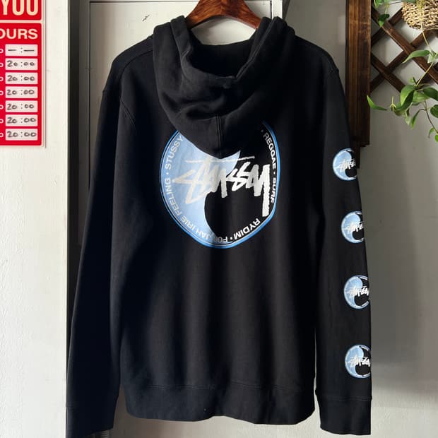 [S]Stussy USA 스투시 디자인 서핑 후드 티셔츠