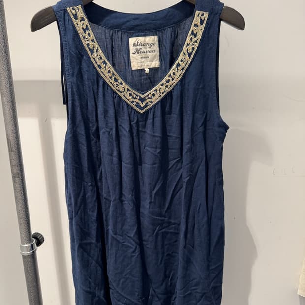 Vintage Sleeveless 여성 빈티지 오리엔탈 린넨 슬리브리스
