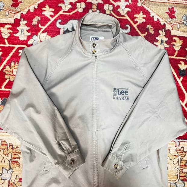 LEE 90s 코튼 카라넥 워크 자켓 