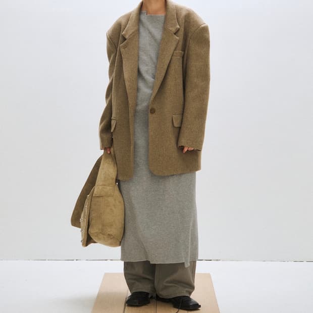 OVERFIT WOOL JACKET - BEIGE