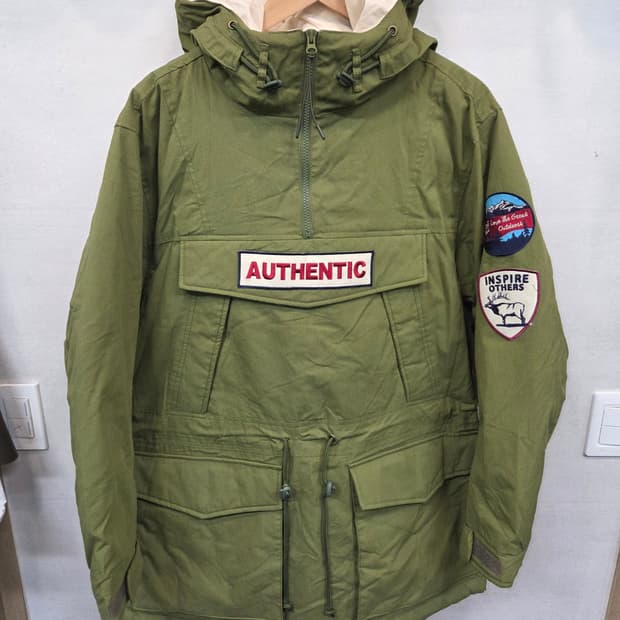 지프 등판성조기 아노락 덕다운 점퍼 패딩 L