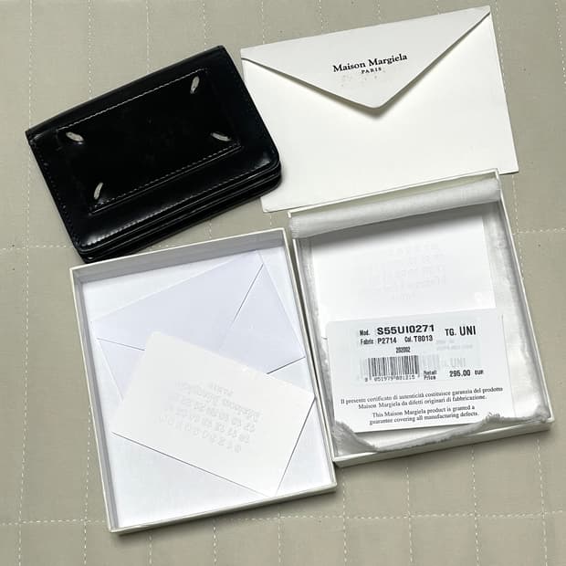 메종마르지엘라 블랙 카드지갑 풀박스