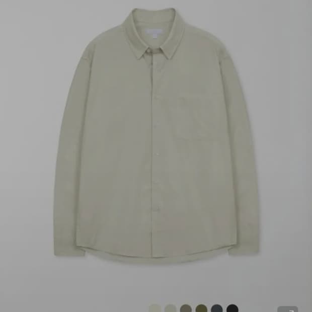 THEY 에센셜 포플린셔츠 M사이즈 민트그레이