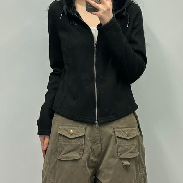 Gap 갭 코듀로이 블랙 후드집업