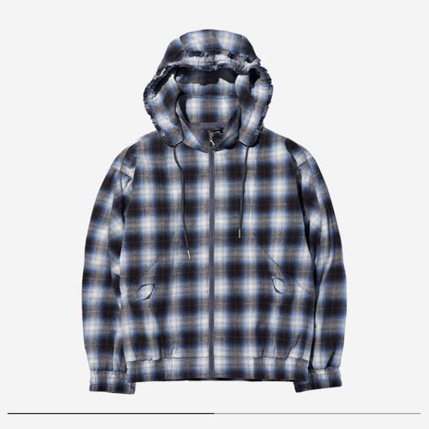 미스치프 보넷 후드 자켓 블루 블랙 L