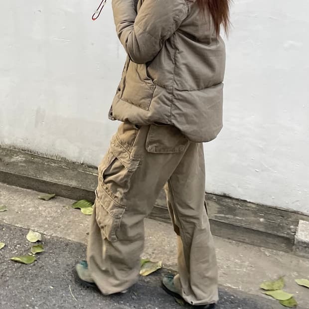 일본 빈티지 더블카고 와이드 팬츠