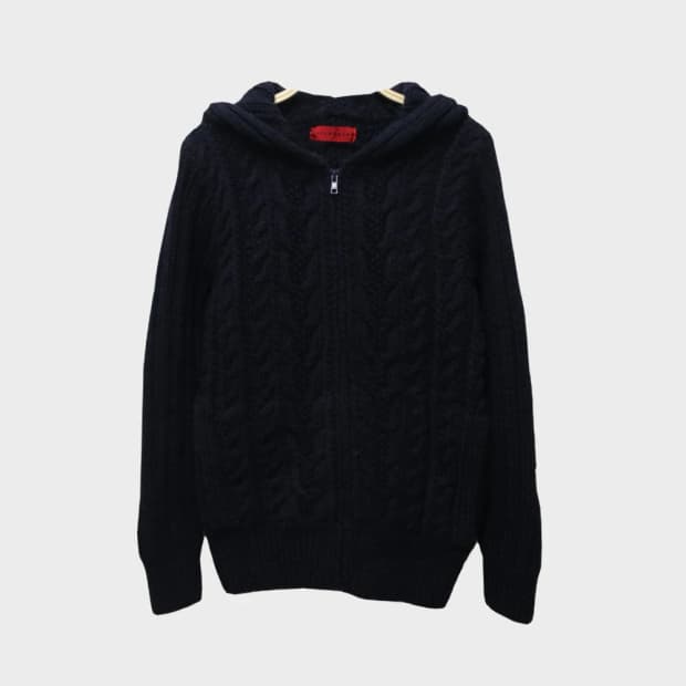 SUPER HAKKA 울 니트 후드집업 61276