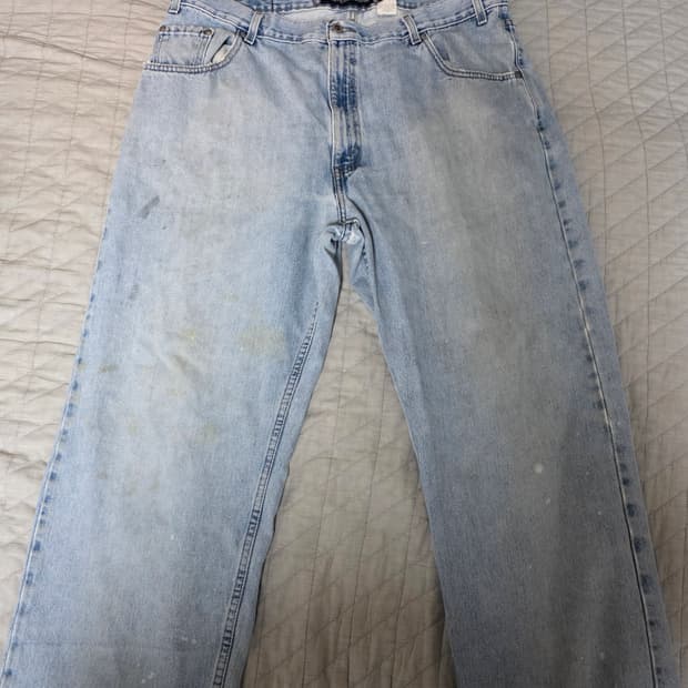 [40X32] 90s 리바이스 실버탭 연청 스트레이트 루즈핏 - 퍽쿨