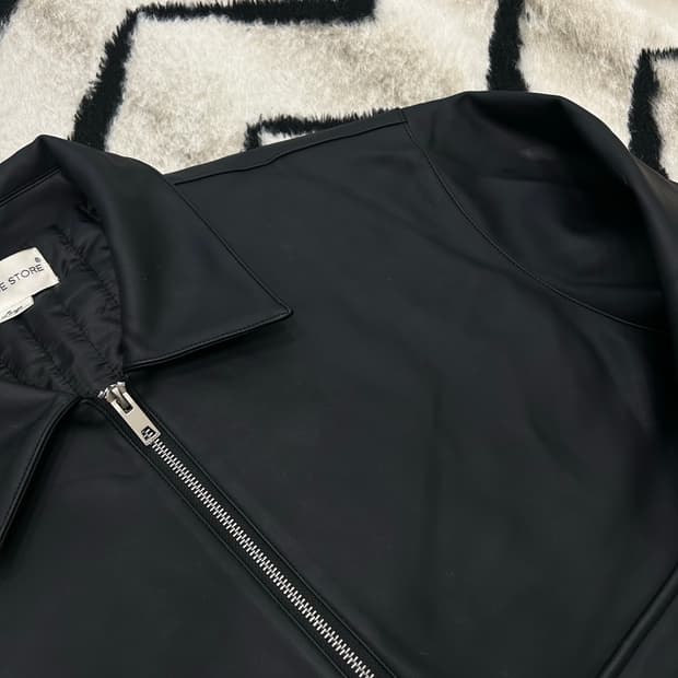 [L]라퍼지스토어 2way 버핑레더 자켓/블랙