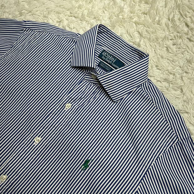폴로 스트라이프 커스텀핏 셔츠 (S)