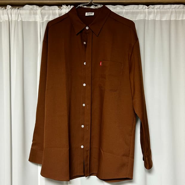 오버핏 브라운 포켓 셔츠 (L~XL)