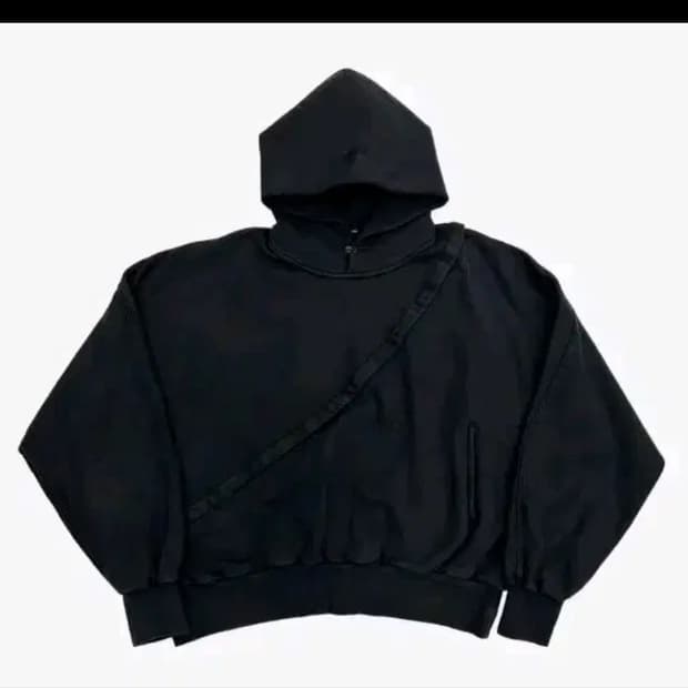 논노드x신세계 2피스 크롭후드 워시드블랙