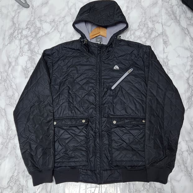 나이키 acg 유틸리티 퀼팅 후드 자켓 고프코어