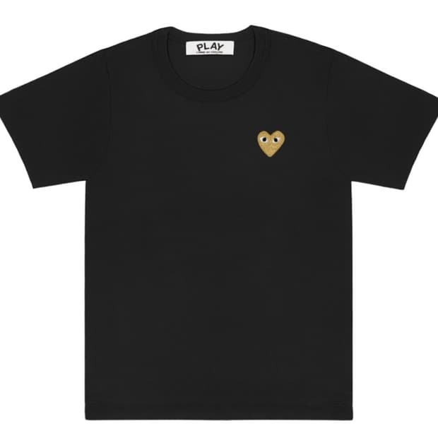 꼼데가르송 골드와펜 반팔 블랙 XL