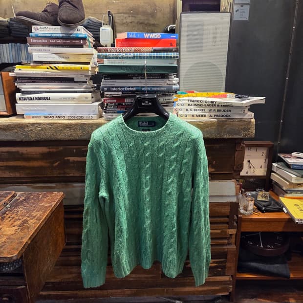 랄프로렌 실크 케이블니트