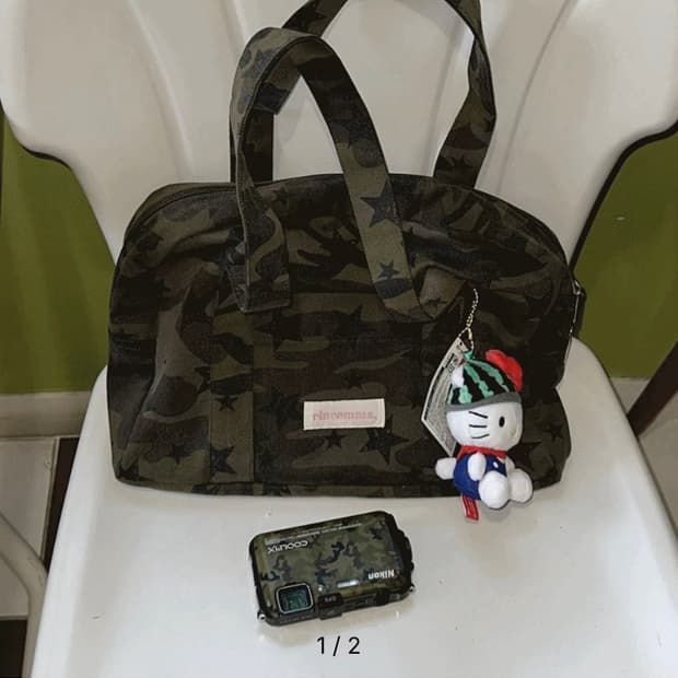 린콤마 semi bag 밀리터리