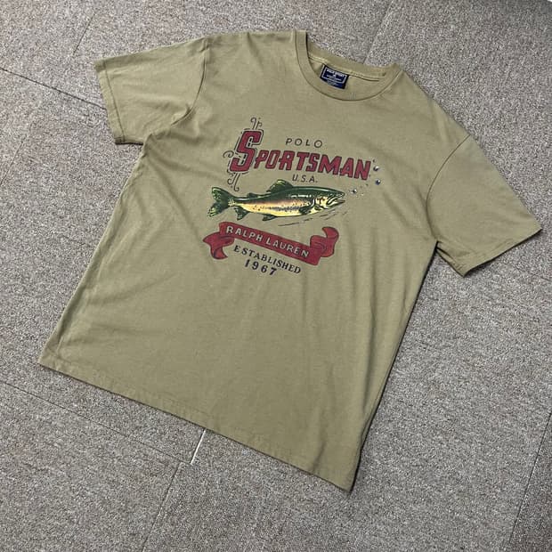 빈티지 90‘s 폴로 랄프로렌 피싱 반팔티