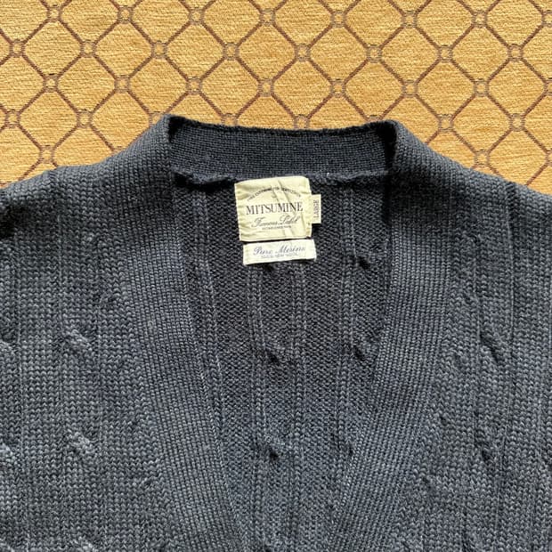 네이비 버튼 가디건