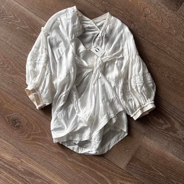 Comme des Garcons Tricot 레이스 블라우스