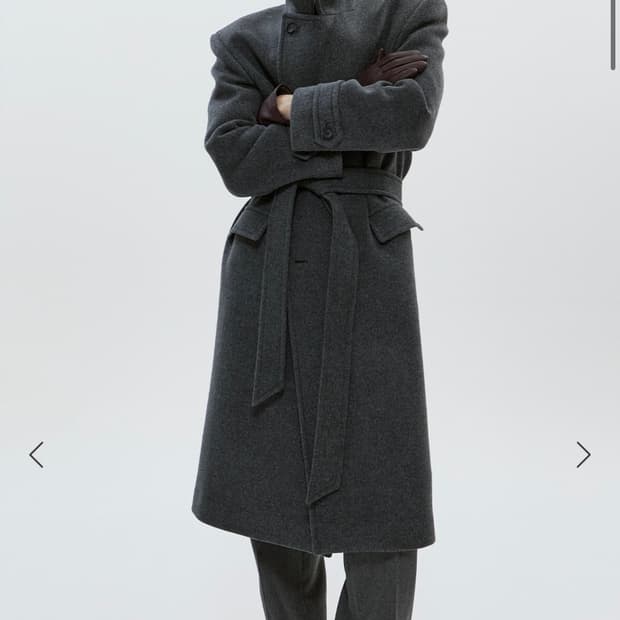 세비지 / 캐시미어 더블 브레스티드 벨티드 코트 / M