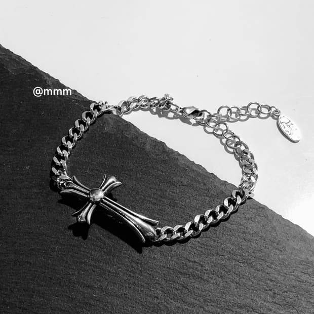 (Unisex) 빅 크로스 체인팔찌